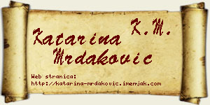 Katarina Mrdaković vizit kartica
